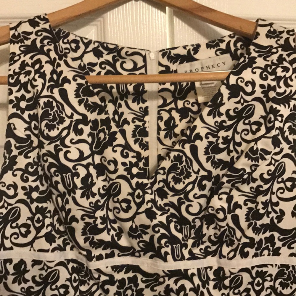 Black and white A line dress