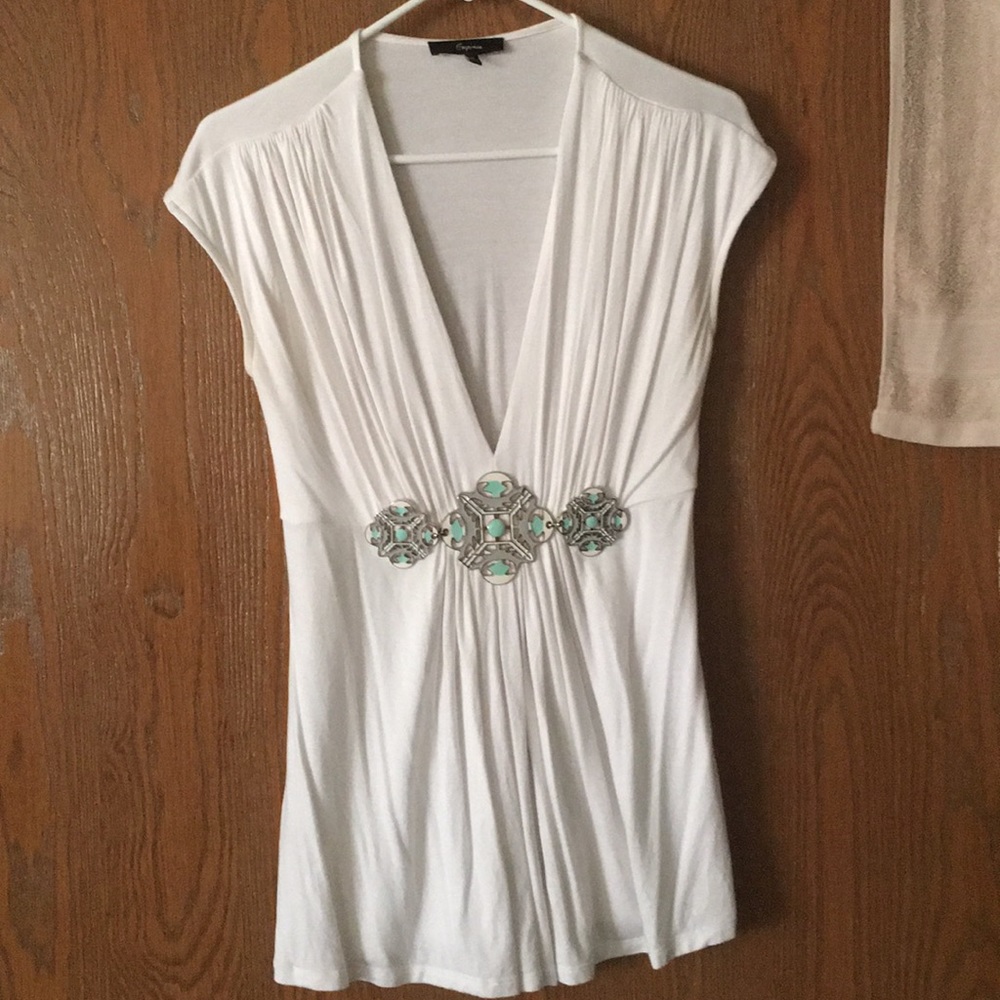Sexy, deep V sleeveless top - EUC!