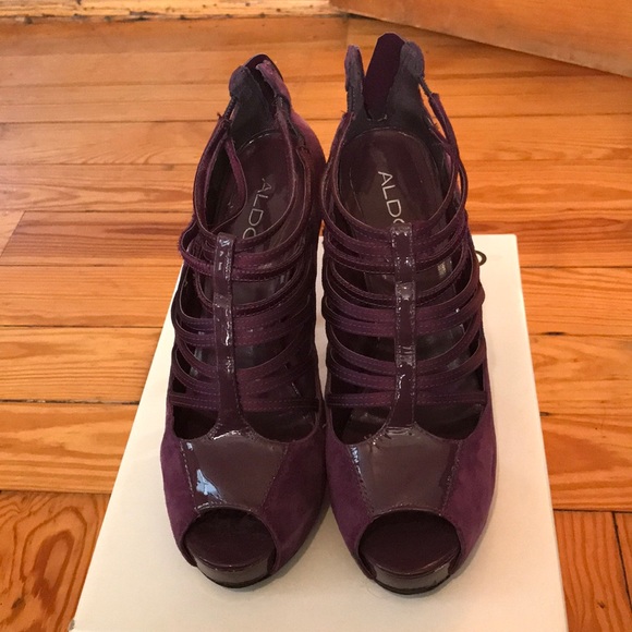 Purple Aldo Strappy Heels - Picture 2 of 7