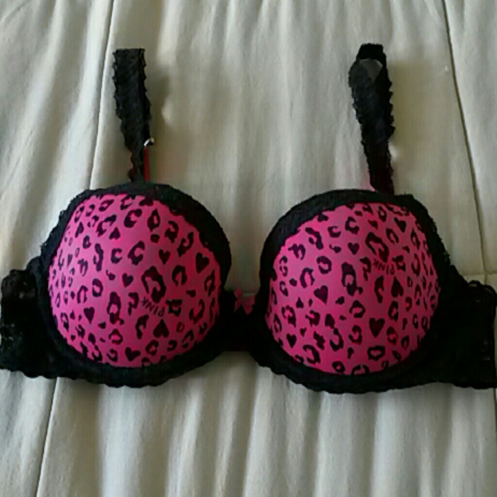 Victoria's Secret lace leopard demi bra 34C