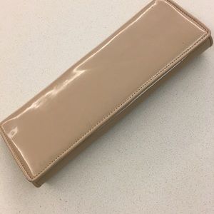 Nude Patent Leather Clutch
