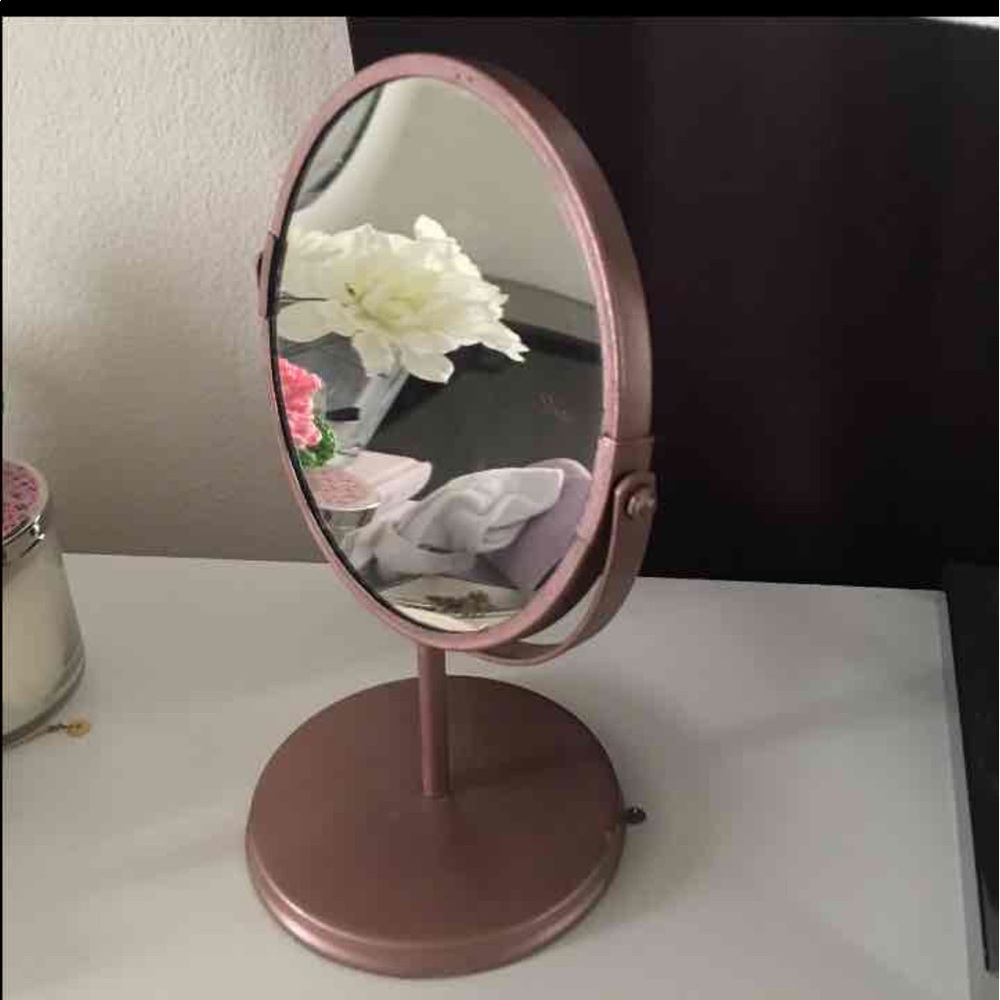 Rose gold vanity mirror