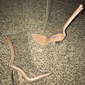 Clear booties brand new!