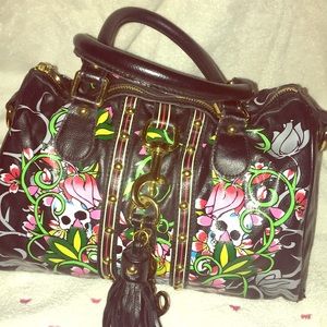 Ed Hardy tattoo barrel bag