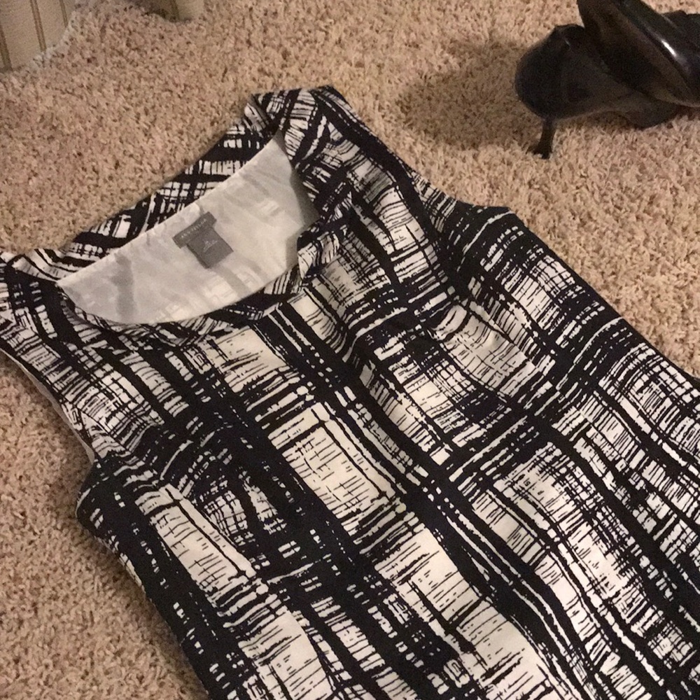 Ann Taylor black and white dress