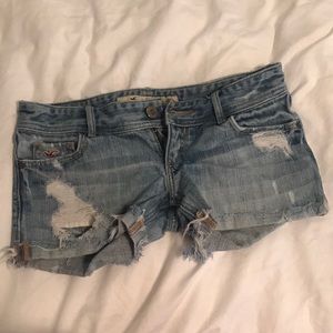 Distressed Mini jean shorts
