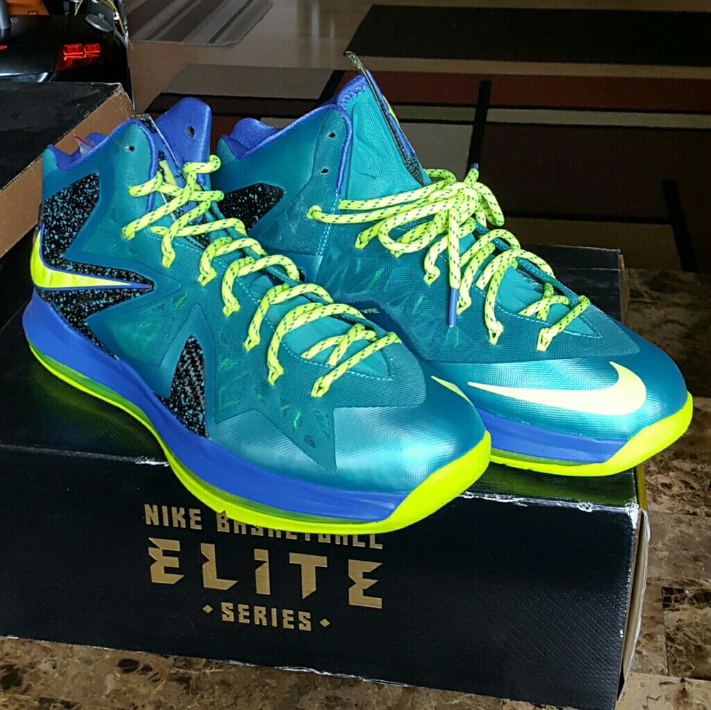 Lebron X p.s. Elite Nike sport turquoise baskeball