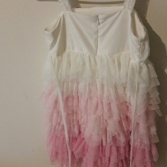 White & Pink Ruffle Dress - Picture 2 of 3