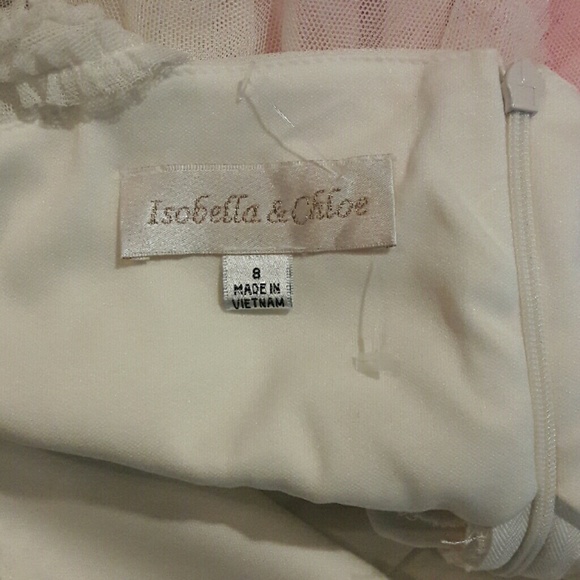 White & Pink Ruffle Dress - Picture 3 of 3