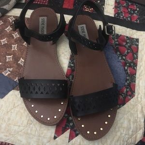 Steve Madden Black Sandals