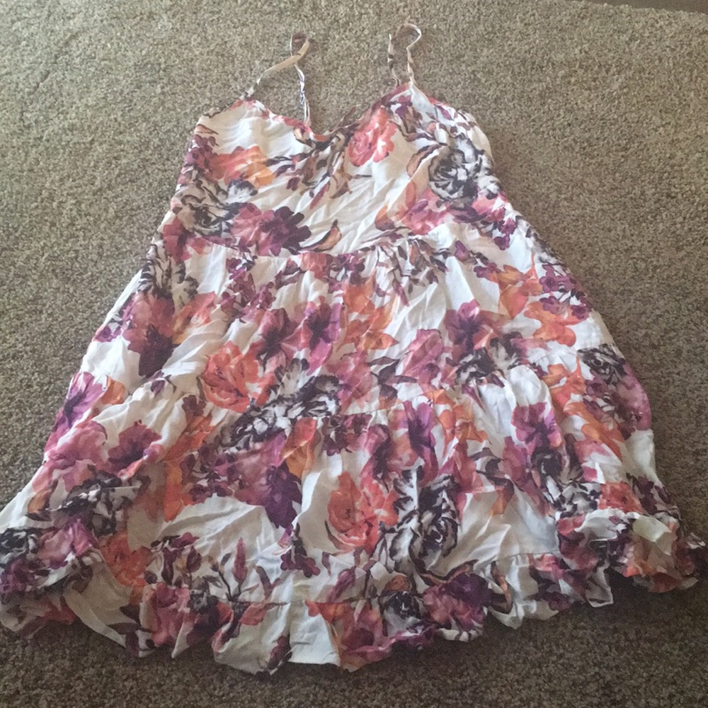 Floral Print Spaghetti Strap Dress
