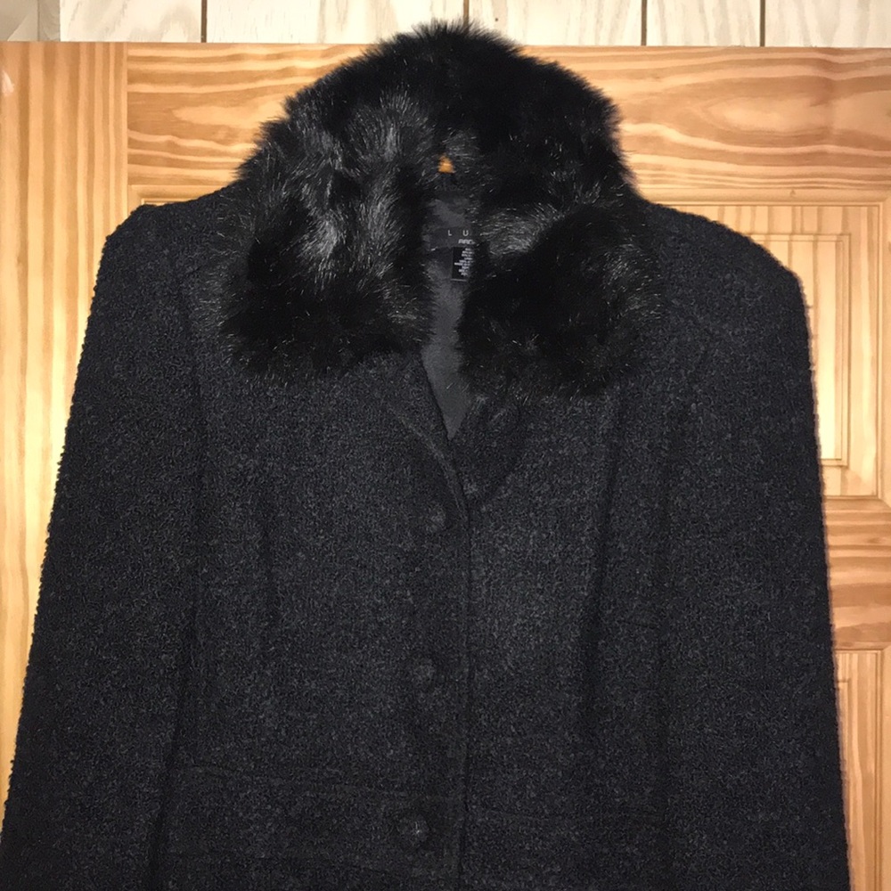 Black Wool Arden B trenchcoat
