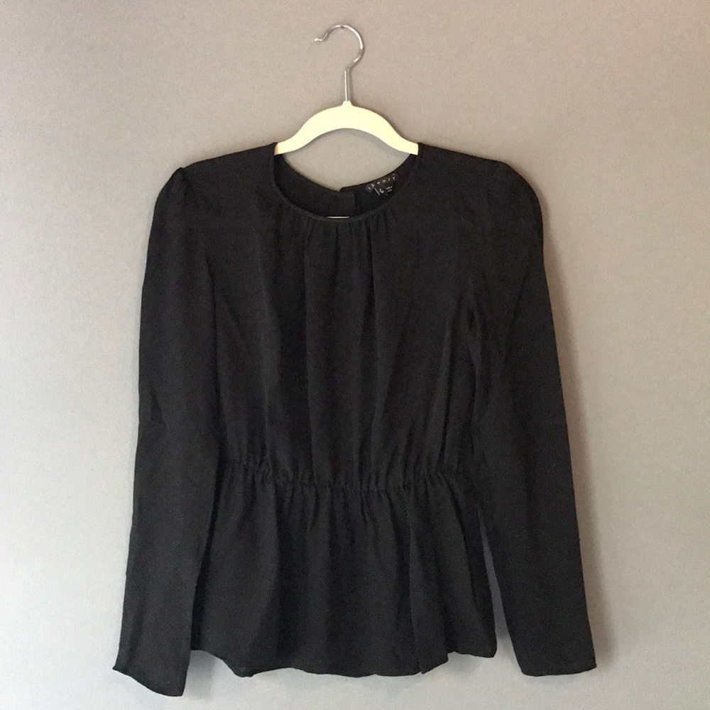 Theory Silk Peplum Top