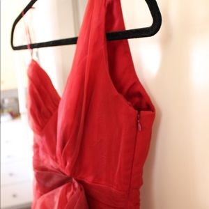 Allen Schwartz Red Dress. Size 4. One shoulder