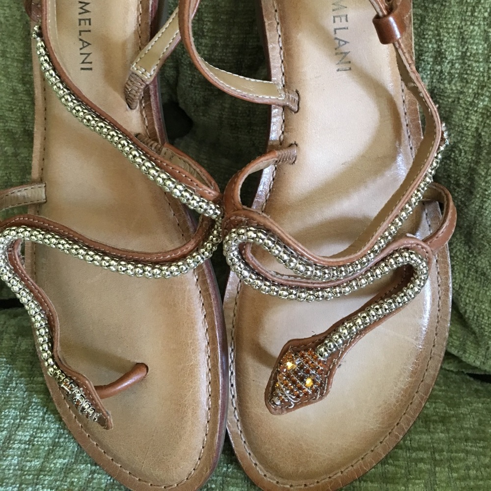 Blingy Tan Sandals