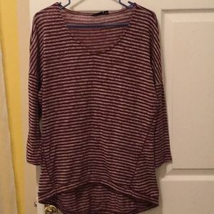 a.n.a Large Burgundy & white sweater