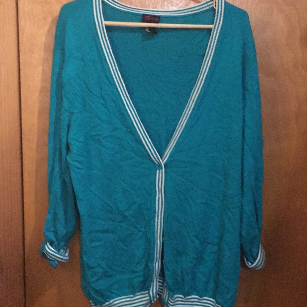 Torrid teal blue cardigan