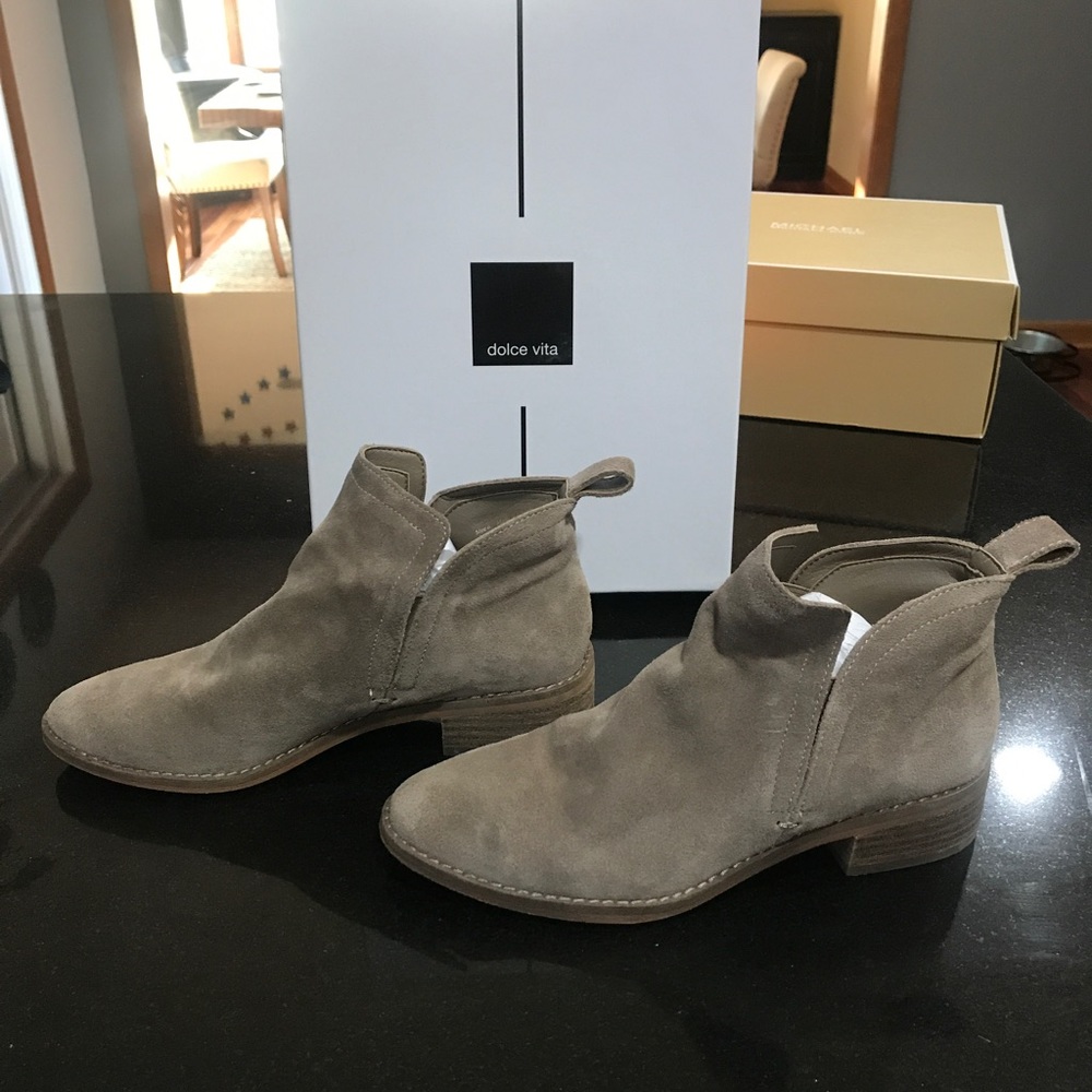 Dolce vita tan ankle boots