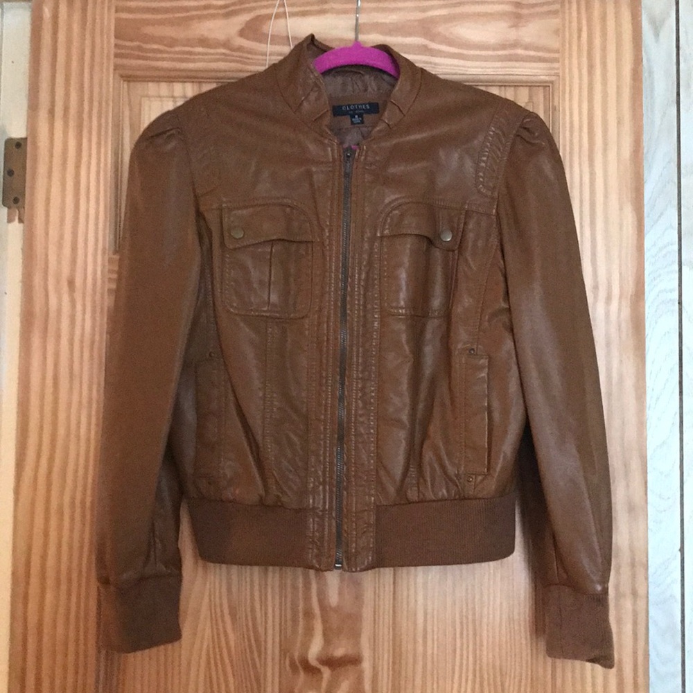 Brown Jacket with synched waist and arms