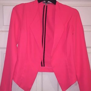 Fluorescent pink blazer