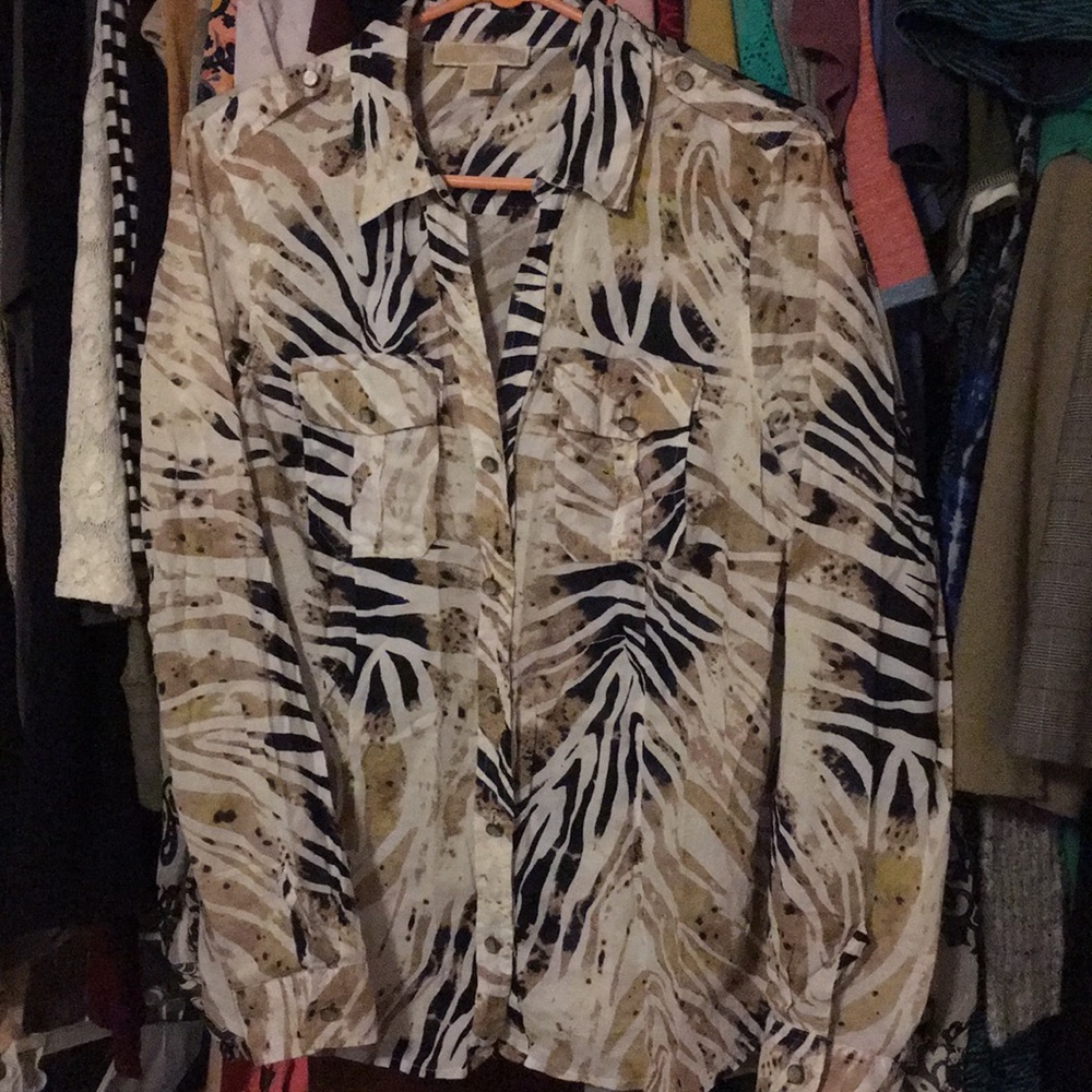 👚Michael Kors  Sz 14 Safari Inspired Top👚