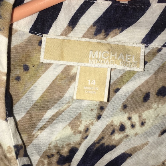 👚Michael Kors  Sz 14 Safari Inspired Top👚 - Picture 2 of 5