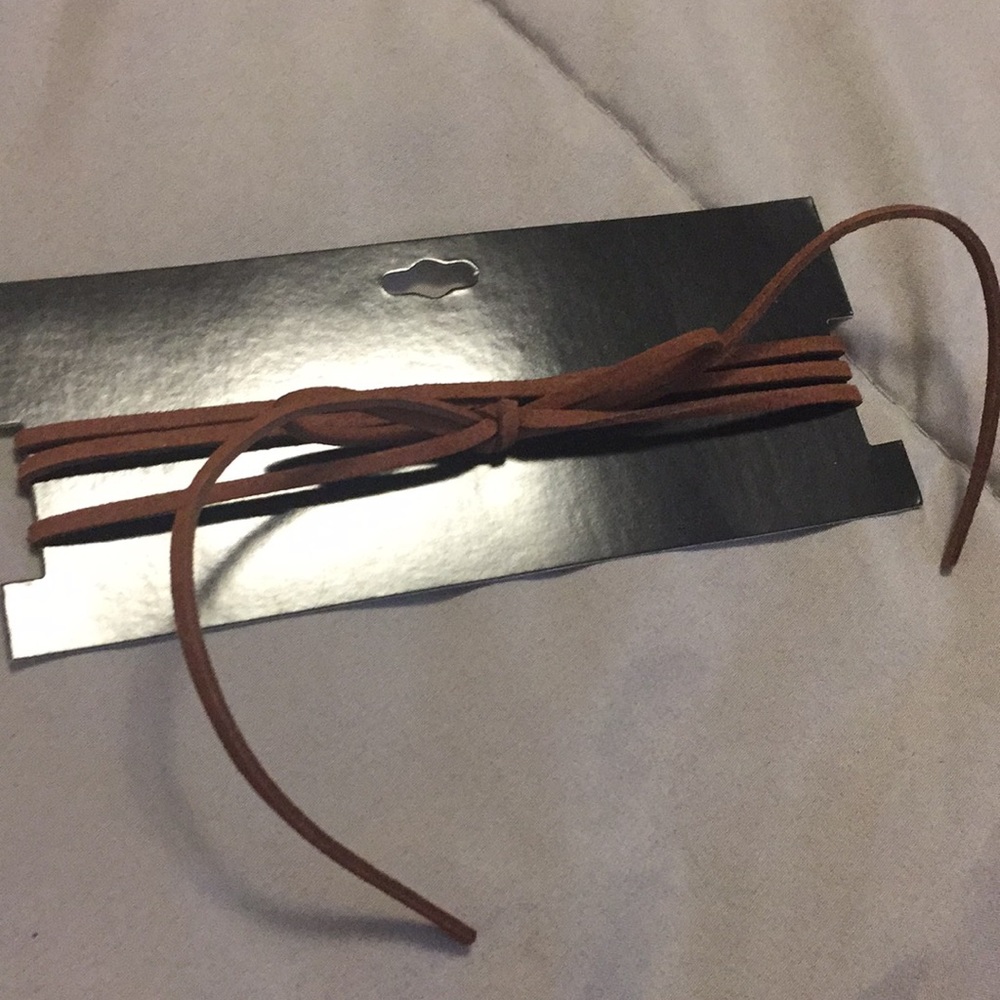 Brown Suede Bow Choker
