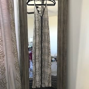 Snakeskin maxi dress