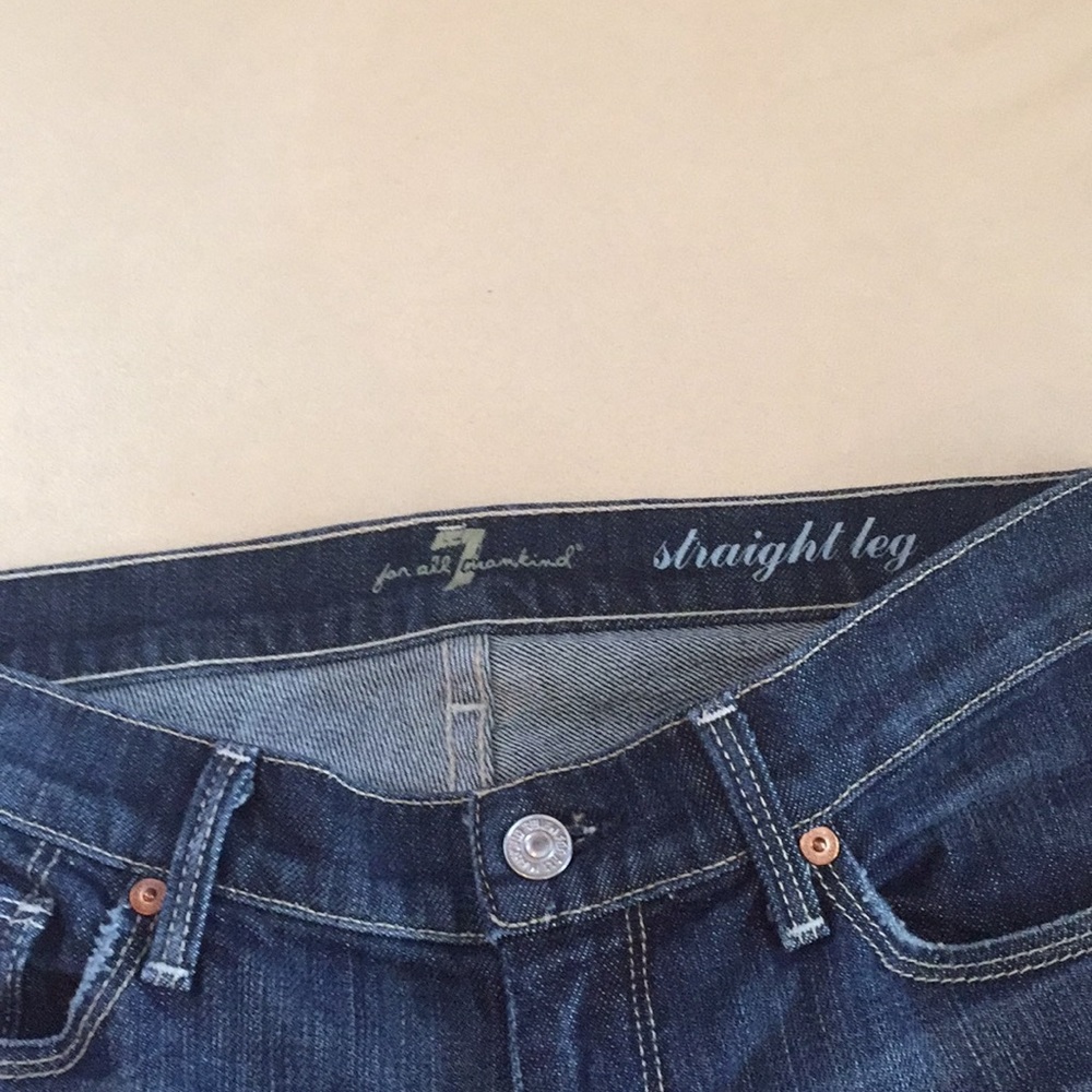 7 For All ManKind low rise straight leg Jeans - Picture 4 of 6