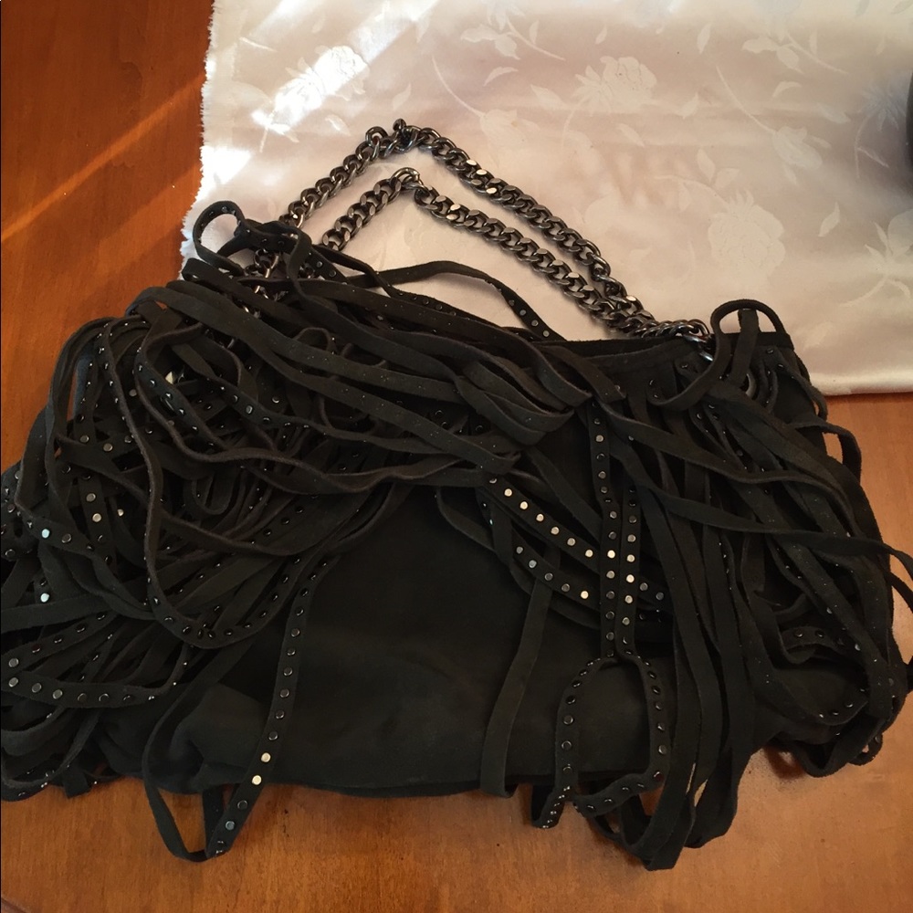 Dark gray Zara bag chain straps