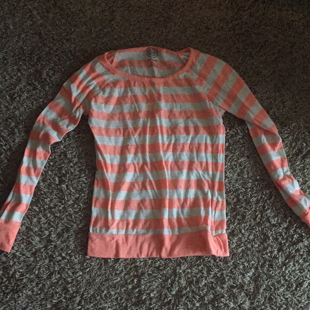 Orange and White Striped Tee