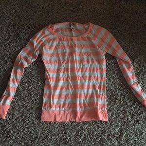 Orange and White Striped Tee