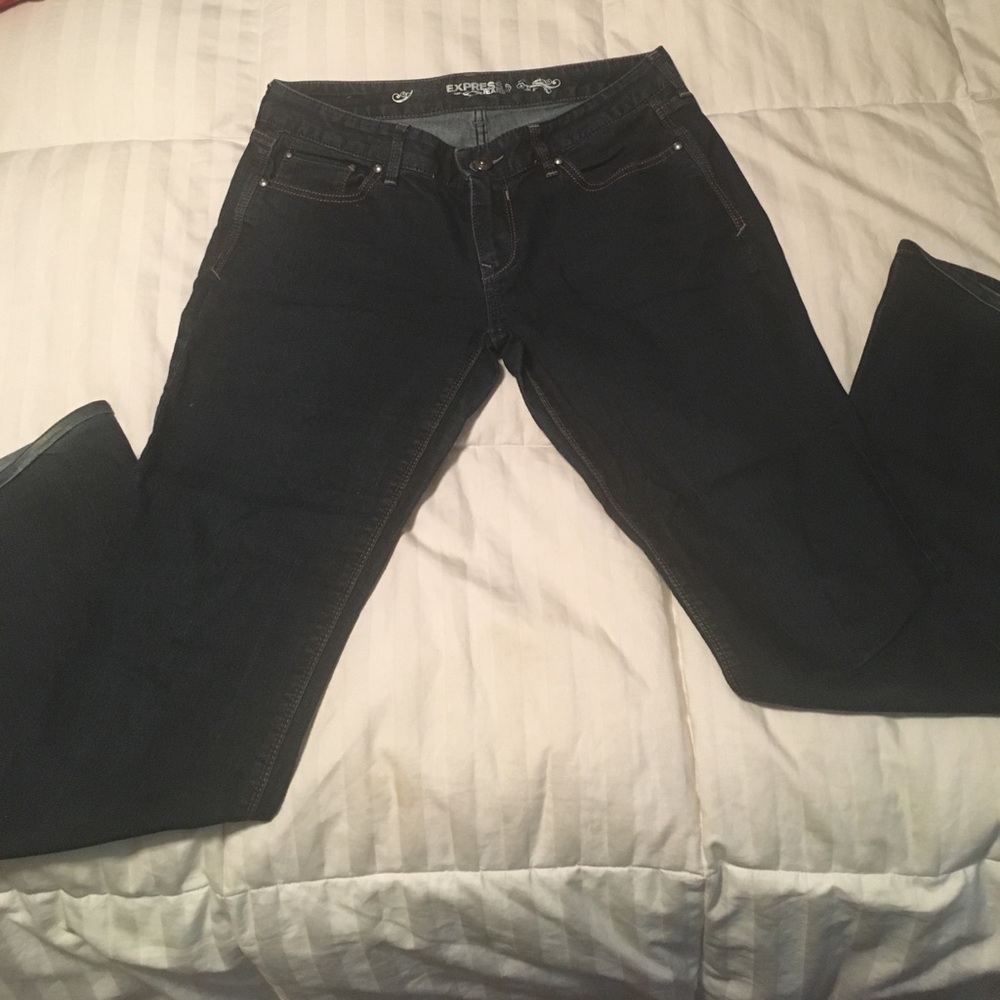 Dark denim Express Stella Bootcut Jeans
