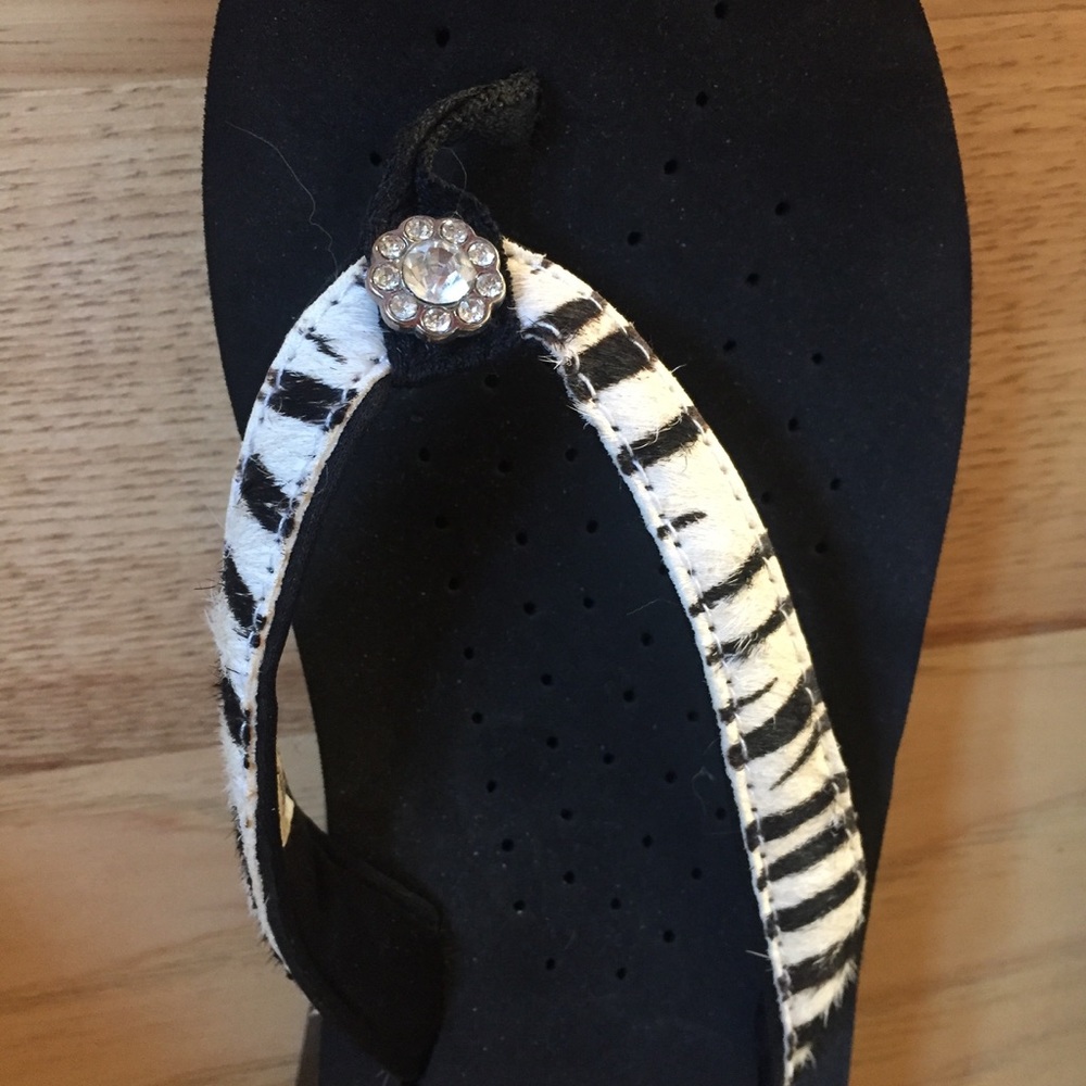 Volatile Zebra Print Sandals - image 3