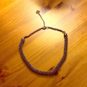 Never worn BCBG blingy gunmetal choker