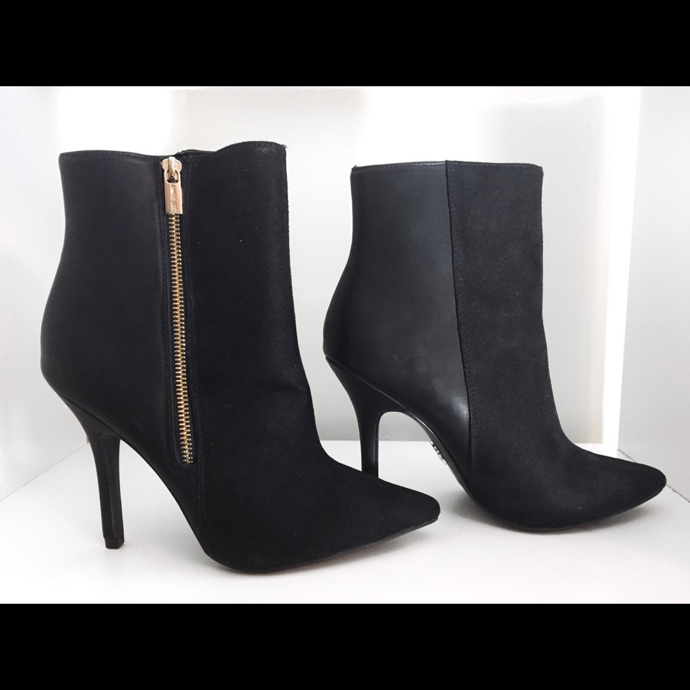 Stiletto Boots Leather & Suede 8.5 NWOT