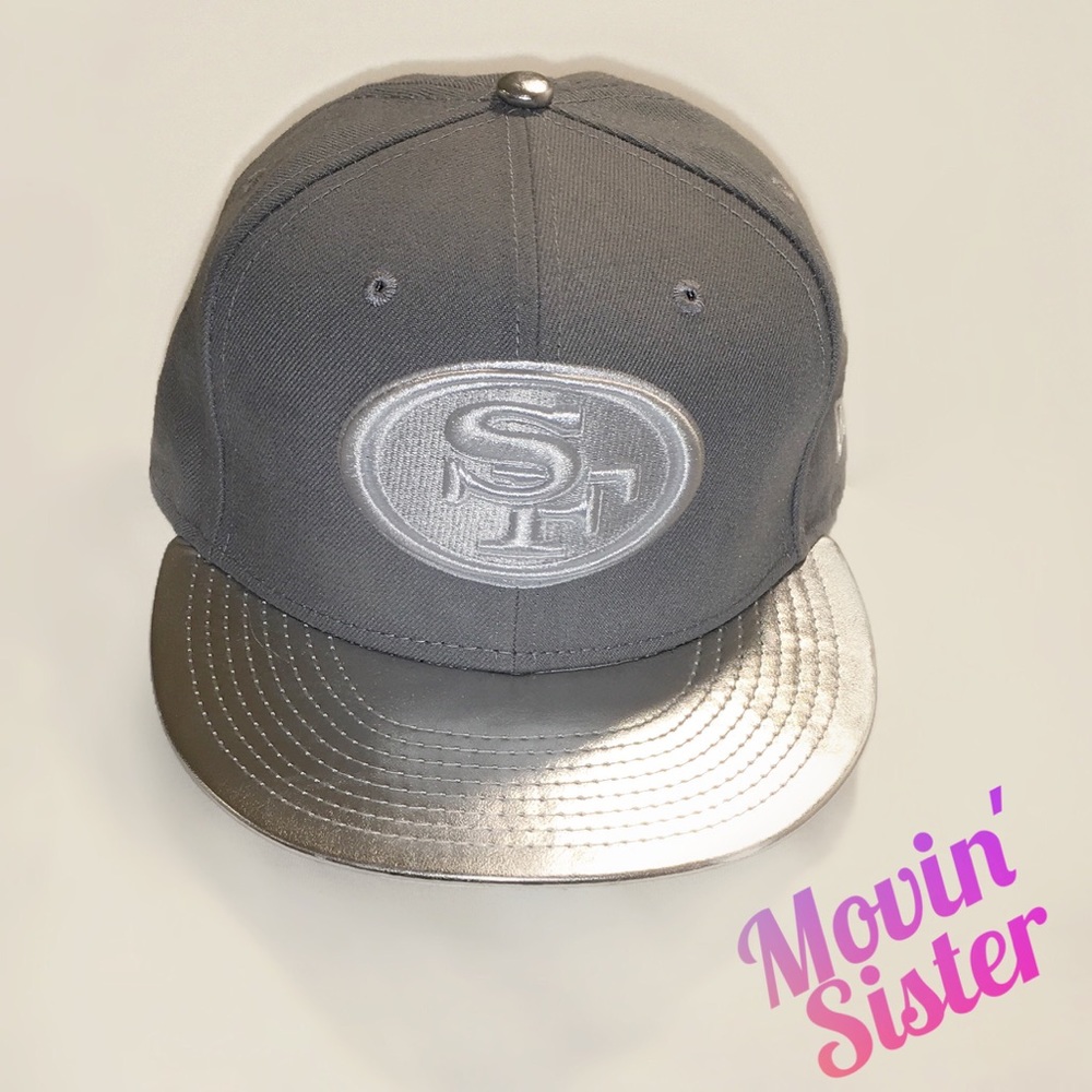 NewEra 49ers SnapBack, SZ M/L, Gray/Silver, NWT