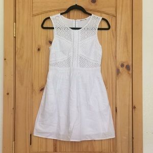 White eyelet dress.