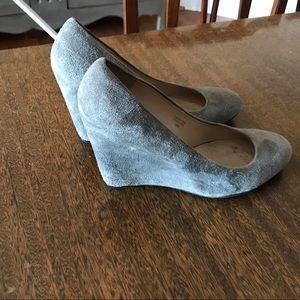 Via Spiga grey suede wedge shoes - size 10