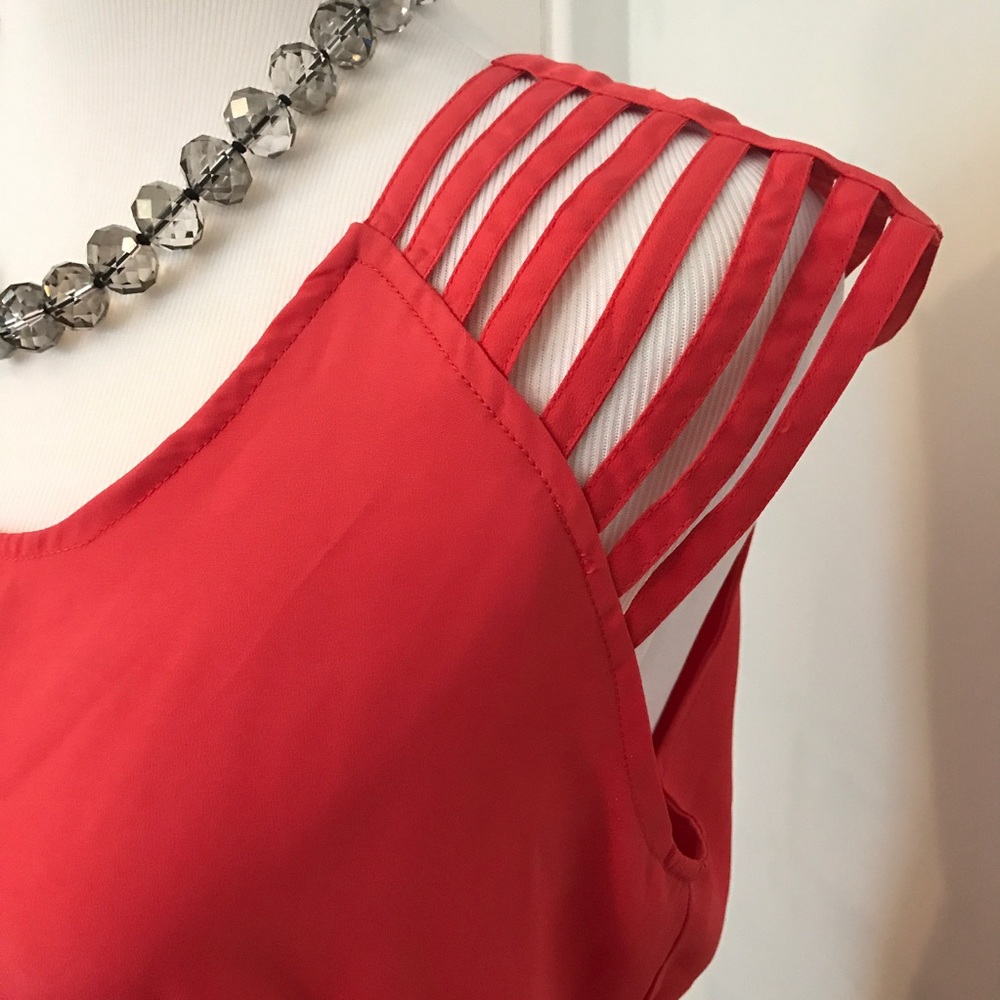 Orangish Red Dress - Picture 2 of 4