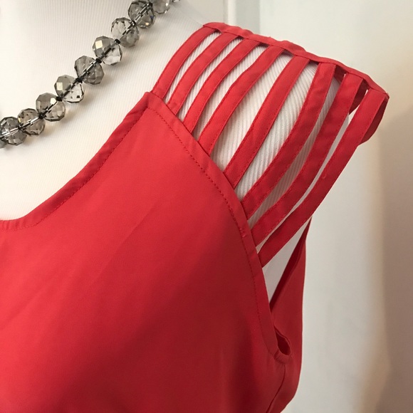 Orangish Red Dress - Picture 2 of 4