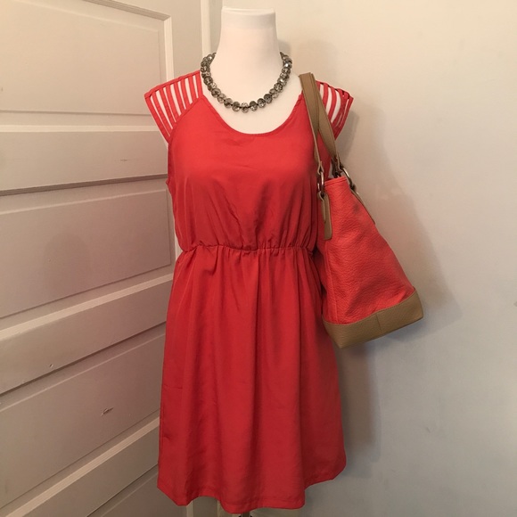Orangish Red Dress - Picture 4 of 4