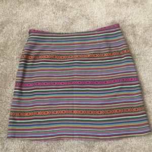 Multicolor tribal print pencil skirt
