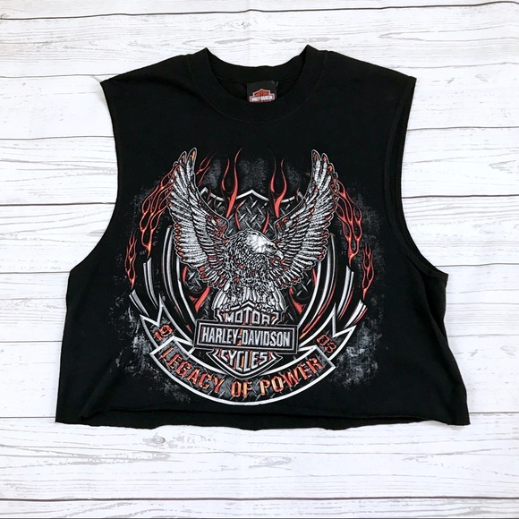 Harley-Davidson Tops - Harley Davidson Custom Cropped Top