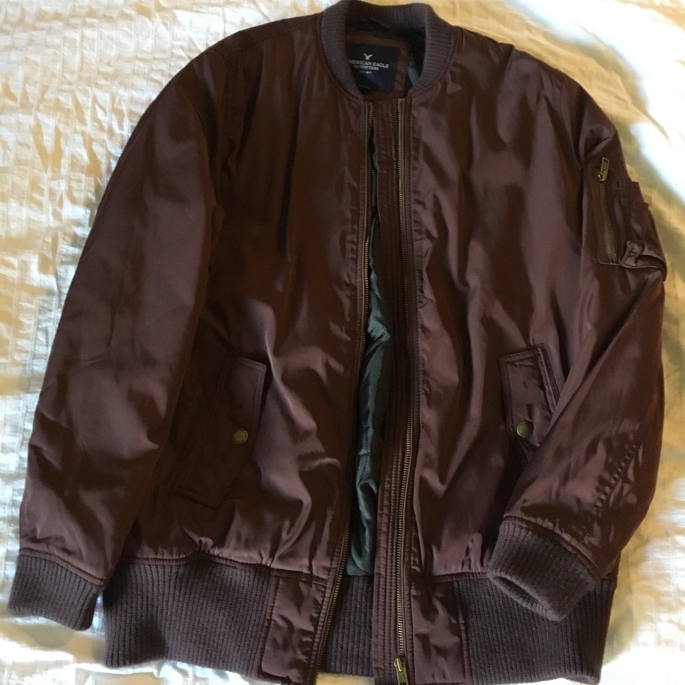 Long Burgundy Bomber