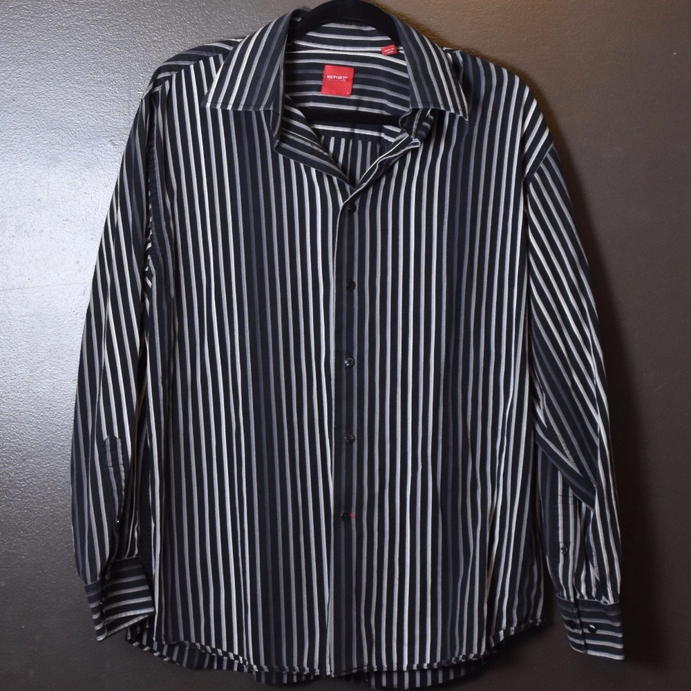 Men's REPORT COLLECTION Dress Shirt, Size Large