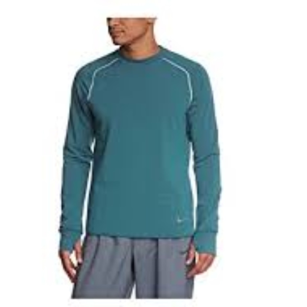 Nike Running Dri-Fit Sprint Fleece Teal Shirt - Picture 1 of 8