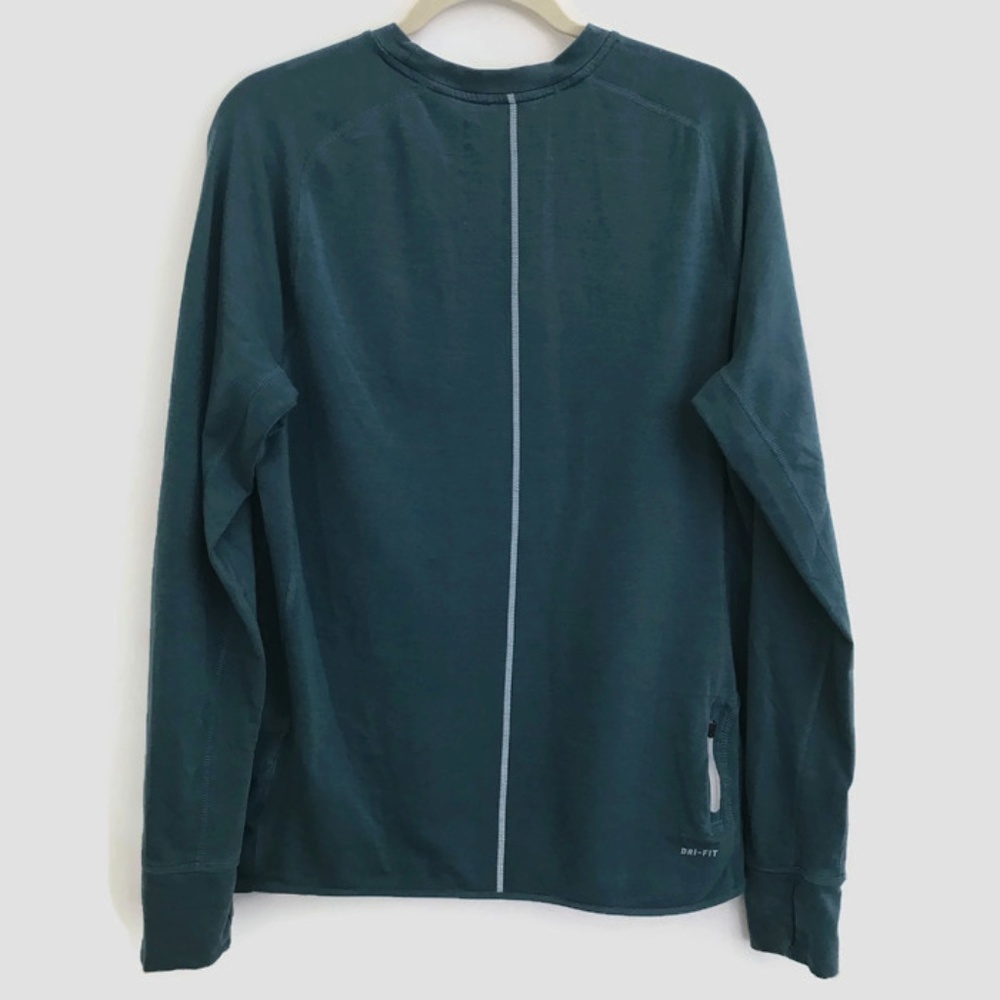 Nike Running Dri-Fit Sprint Fleece Teal Shirt - Picture 4 of 8