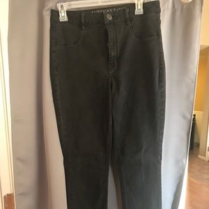 American Eagle High Waisted Faded Black Jeggings