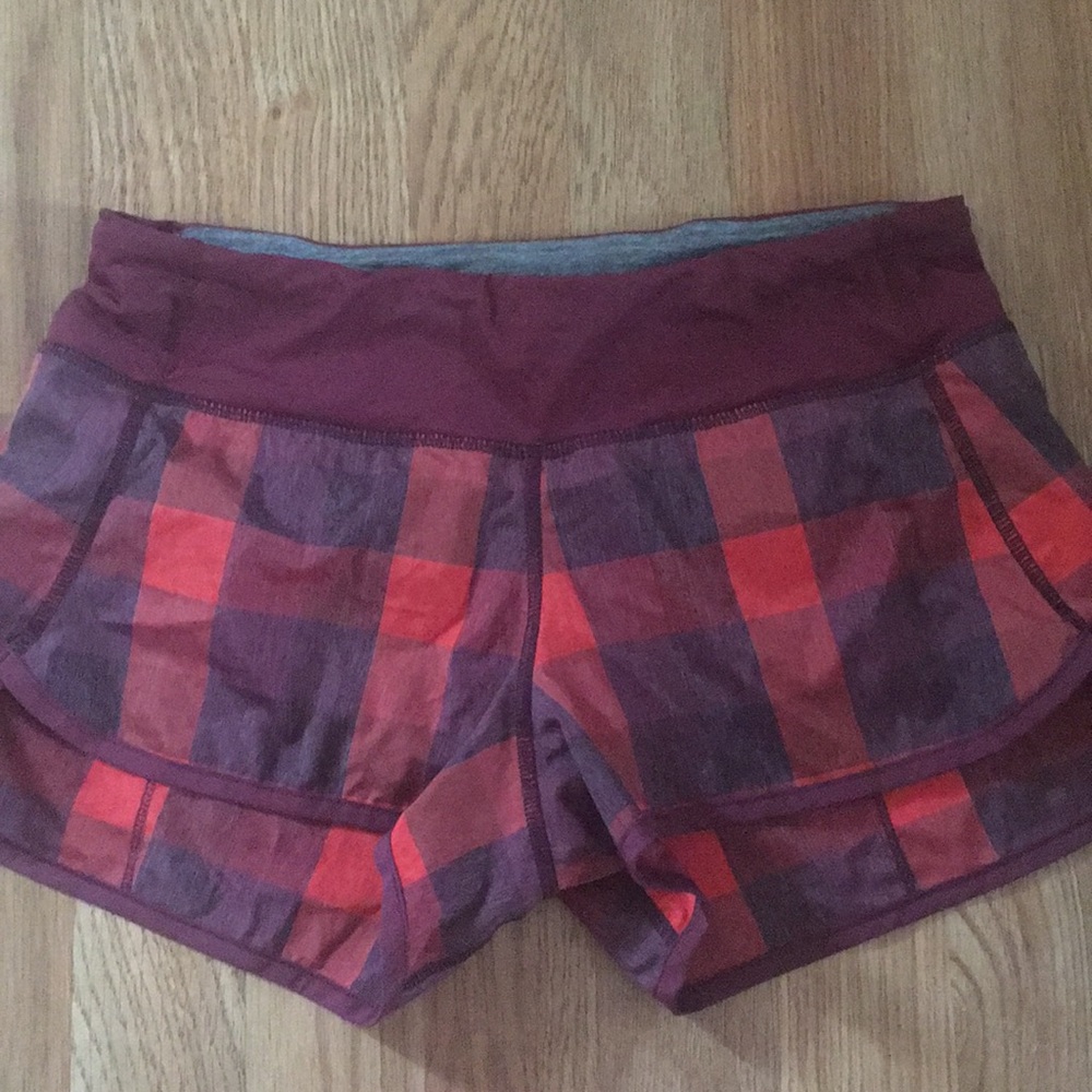 Plaid LuLu Lemon shorts